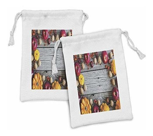 Estuche De Tocador - Lunarable Rustic Fabric Pouch Set Of 2,