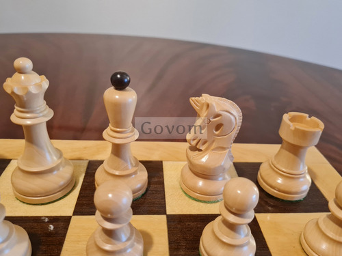 Juego Ajedrez Madera Profesional Piezas Croacia Ebony