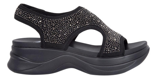 Sandalia Dama Casual Pedrería Deportiva Prokennex Negro 7811