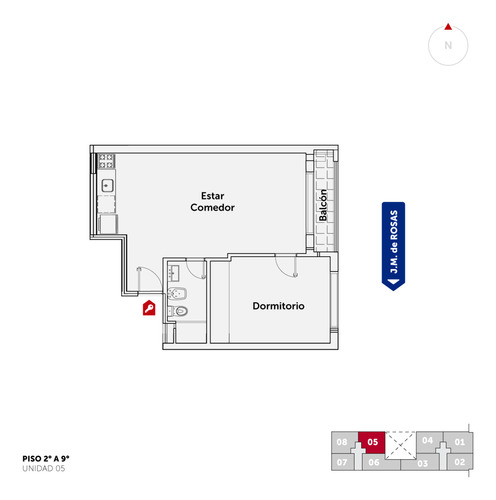 Juan Manuel De Rosas Y Mendoza - Dpto De 1 Dormitorio. Posibilidad Cochera. 