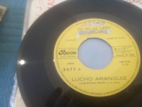 Vinilo Single De Lucho Aránguiz Bim Bam (v152