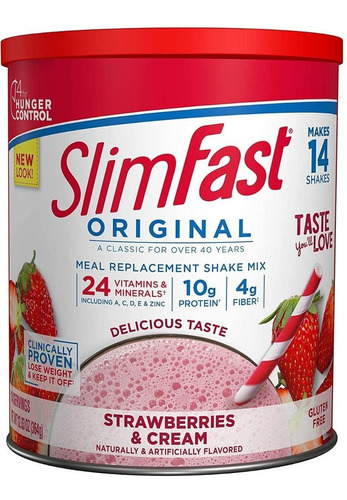 Slimfast Original  Perdida De Peso Fresa  364 Gr