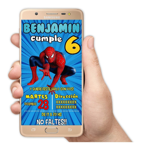 Invitaciones Digitales Personalizadas Spiderman #2