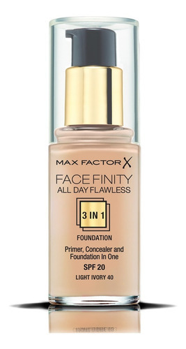 Base Líquida Max Factor Facefinity All Day Flawless 3 En 1 Tono 040 - Light Ivory