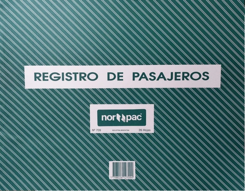 Registro De Pasajeros - Nor Pac 709 - 26 Hojas