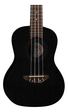 Luna Uke Vintage Mahogany Concert Ukulele, Black Satin Eea