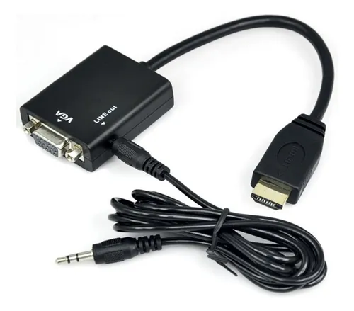 Cable Adaptador / Convertidor De Puerto Hdmi A Vga Con Audio