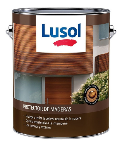 Protector Para Madera Lusol 1 Litro Varios Colores