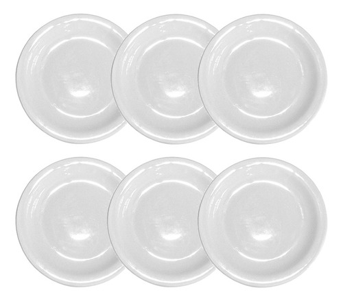 Plato Postre Ala Angosta Porcelana Biona 18 Cm Pack X6