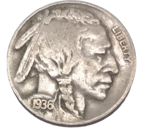 Moneda 5 Centavos Cabeza De Indio Niquel Años 30's Envío $57