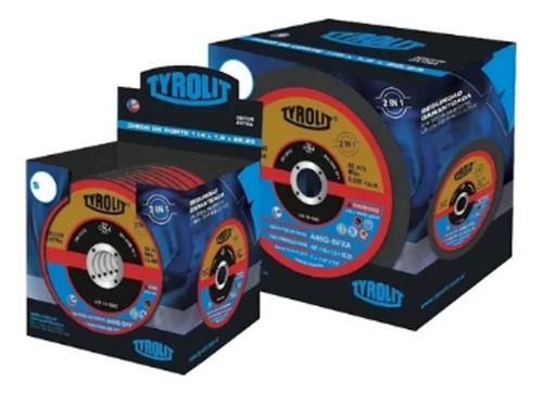 Disco De Corte Tyrolit Secur 114mm Para Desbaste Y Corte Negro