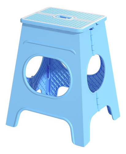 Taburete Plegable Portátil Multifuncional Azul