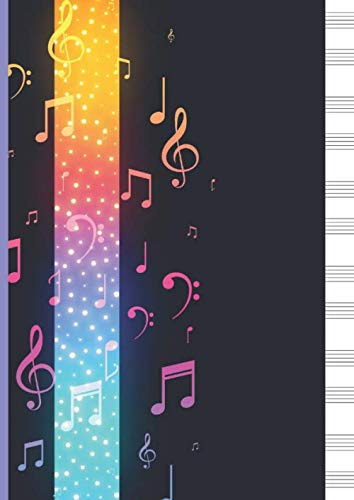 Cuaderno De Musica Pentagrama Para Piano: 6 Sistemas De 2 Pe