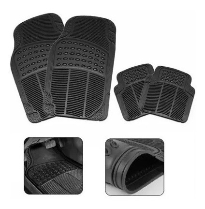 Imagen 3 de 7 de Set 4 Piezas Pisos De Goma Para Vehículos Universal Auto