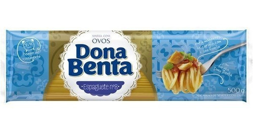 Macarrão Espaguete N.8 Dona Benta 500g Kit C/12