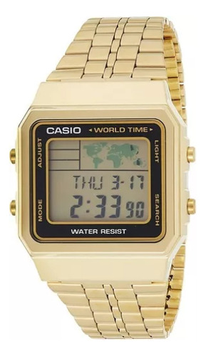 Reloj Casio Retro/ Vintage (a500wga-1df) Dorado/luz/original