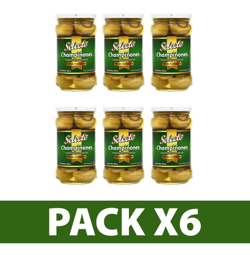 Pack X 6 Und Champiñones Enteros Select - Kg a $182