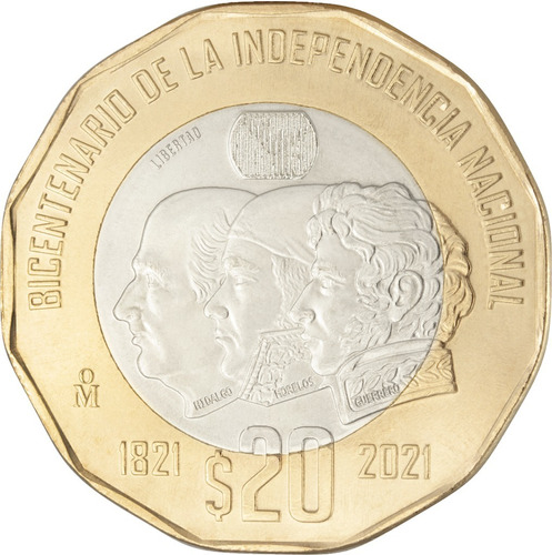 2 Monedas 20 Pesos Nuevas Capsula Bicentenario Independencia