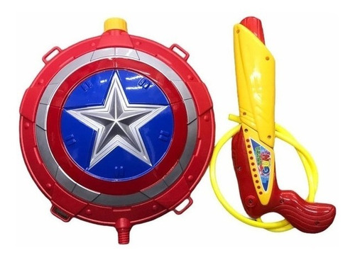 Pistola Mochila De Agua Capitán América Juego Para Niños