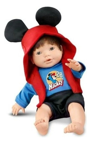 Boneca Mickey Mouse Menino Bebê Mania Roma Brinquedos
