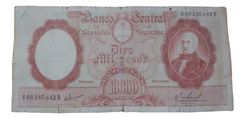 Inédito 10 Mil Pesos Moneda Nacional De Reposición Serie B