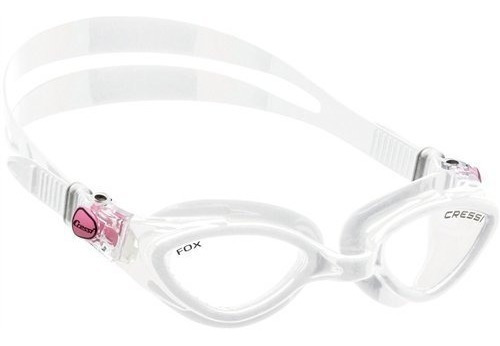 Goggle Para Natacion Cressi Mod Fox White White Pink Buckles