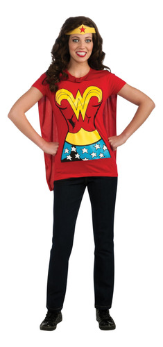 Rubies Dc Comics Wonder Woman - Camiseta Con Capa Y Diadema.