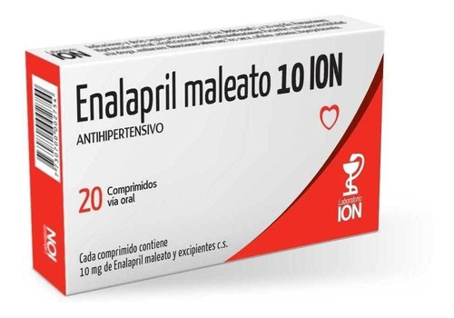 Enalapril Ion 10 Mg 20 Comprimidos