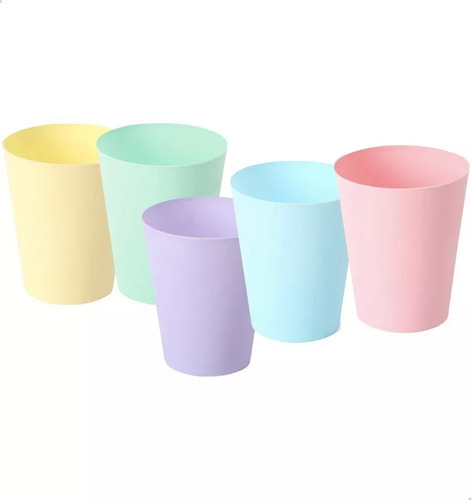 Vaso Conico X 20 Fluo Pastel Colores Tragos Postres Fiestas