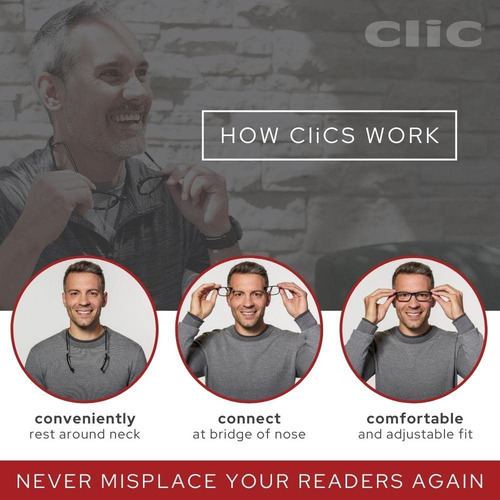 Clic Gafas De Lectura Magnéticas, Lectores De Computadora, L