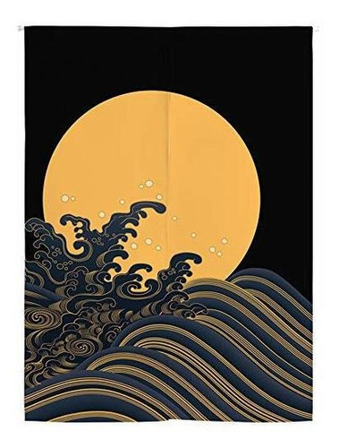 Baiht Home Tapiz De Cortina De Puerta Japonesa Noren Hokusai