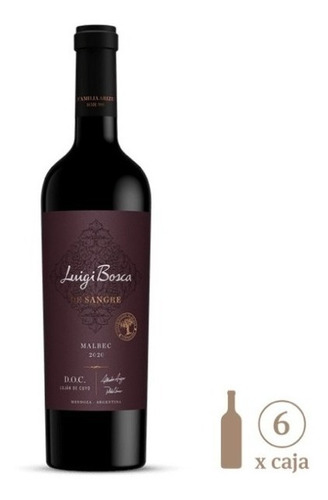 Vino Luigi Bosca De Sangre Malbec D.o.c. 750ml X6