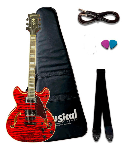 Guitarra Waldman Gho220q Rd C Capa Lx,cb, Corr, 02 Palh