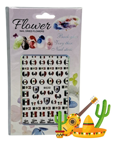 Stiker Uñas Fiestas Patrias 12 Piezas
