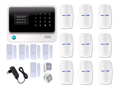 Imagen 1 de 6 de Alarma Wifi Gsm  Casa Negocio 14 Sensores Aplicacion Celular