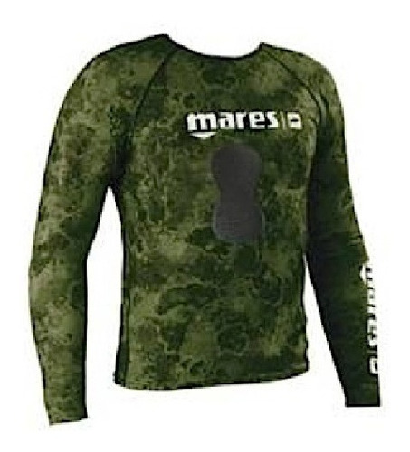 Playera Mares Lycra Verde Camuflajeada Pesca Deportiva X L