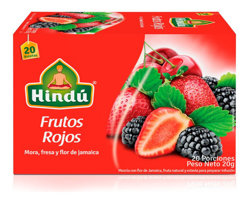 Infusion Frutal Frutos Rojos Hindu - Unidad a $119