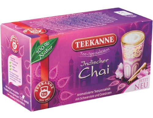 Chá Preto Chai Indiano Teekanne 20 Sachês