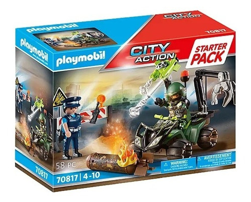 Figura Armable Playmobil City Action Policía Entrenamiento 58 Piezas 3+