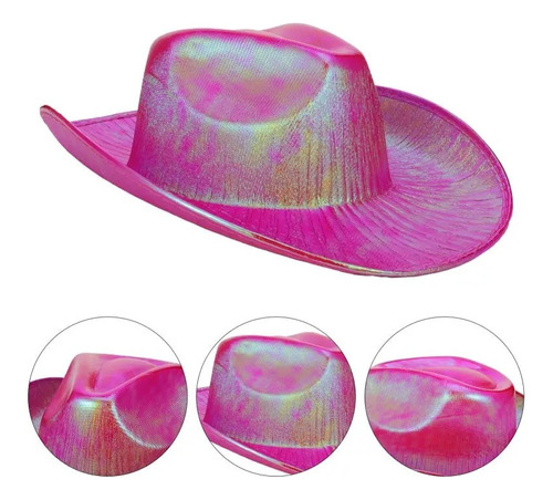 Chapéu Cowboy Vaqueiro Barbie Rosa Pink Nacarado Boiadeira