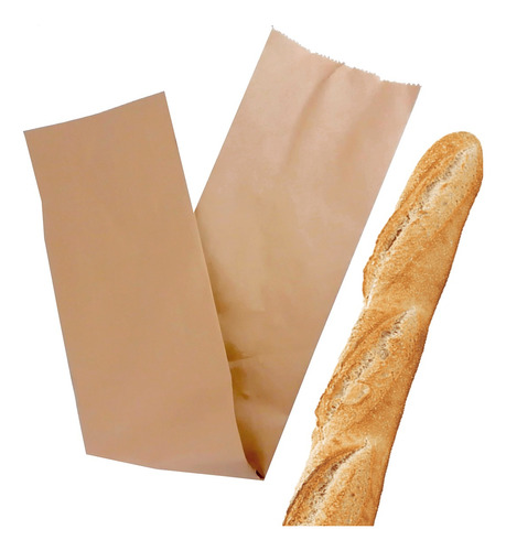 Bolsa De Pan O Baguette Larga 58x11 X100 Unidades