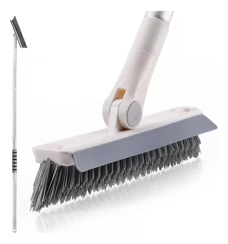 Cepillo de cubierta con mango largo – Cepillos de limpieza de suelo para  limpiar la ducha, cepillo de cerdas rígidas, cepillo de limpieza de piso de