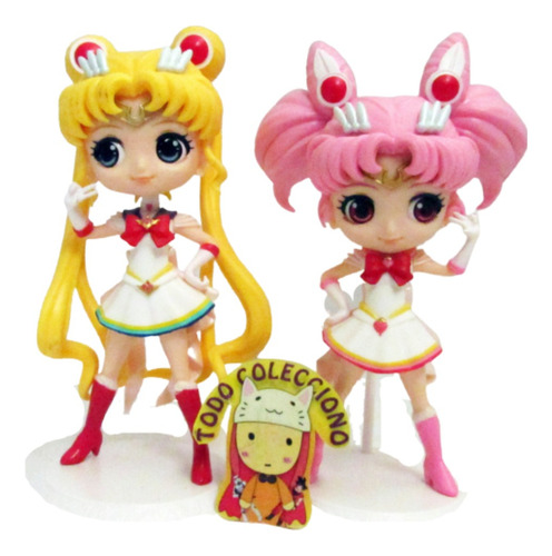 Dos Figuras Qposquet Sailor Moon Super Y Sailor Chibi Moon 