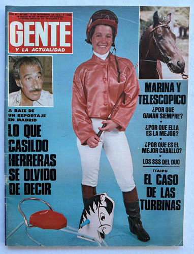 Gente N° 695 Marina Lescano Perfumo Bernardez Nov 1978