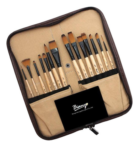 Set De 14pcs Cepillos De Pintura De Caja De Para Modelos