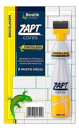 Zapt Tinta Para Rejunte Branco Fortaleza 200ml Renova