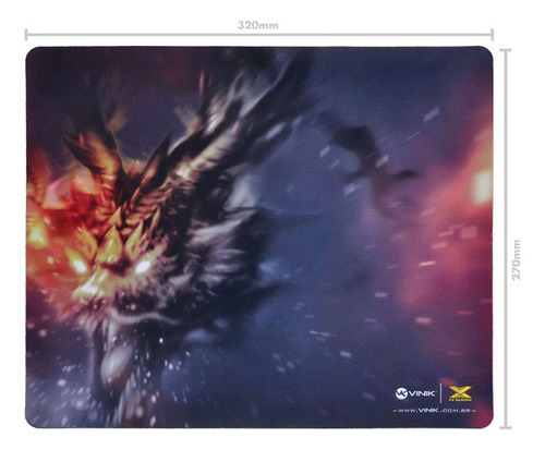 Alfombrilla de ratón Vx Gaming Fire Dragon, 320 x 270 x 2 mm, Vinik, color azul-oscuro