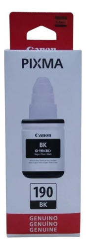 Tinta Canon Gi-190 Original Negra, Pixma G2100,g3100,g4100