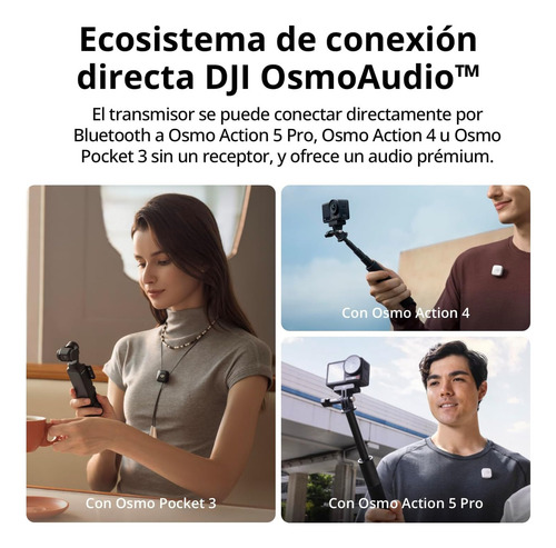 Dji Mic Mini (2 Tx + 1 Rx + Estuche De Carga) Inalámbrico
