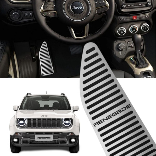 Descanso Pé Aço Inox Escovado Jeep Renegade Trailhawk 2021